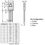 BD140 Transistör BJT TO126 - PNP 80V 1.5A