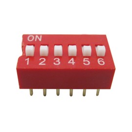 6 lı Dip Switch 2.54mm ON-OFF