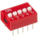 5 li Dip Switch 2.54mm ON-OFF