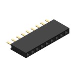 1x9 Pin Dişi Header 2.54 mm 180 derece
