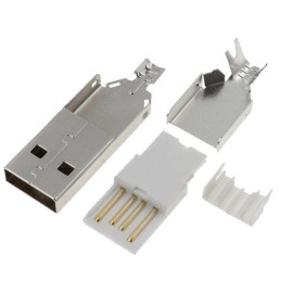 Usb A Tipi Erkek Solder Konnektör 180°