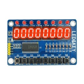 TM1638 Modülü Anahtar Ekran AVR Arduino 8-Bit Dijital LED Kartı