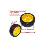 6V 250 Rpm Plastik Redüktörlü Motor + Tekerlek 6V 250 Rpm Plastik Redüktörlü Motor + Tekerlek