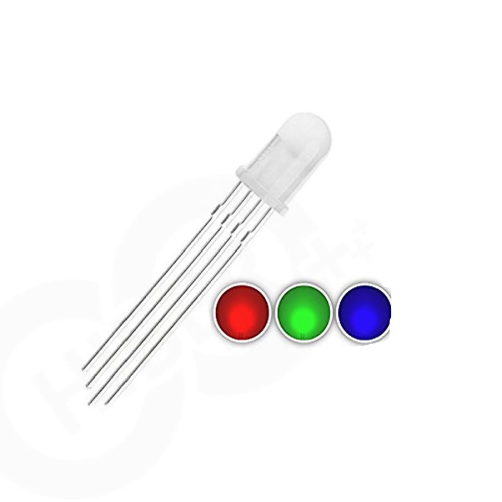 RGB Led 5mm Şeffaf 4 Bacaklı 10 Adet RGB Led 5mm Şeffaf 4 Bacaklı 10 Adet