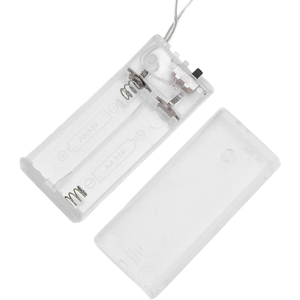 2li Pil Kutusu Kapaklı Swiçli Şeffaf