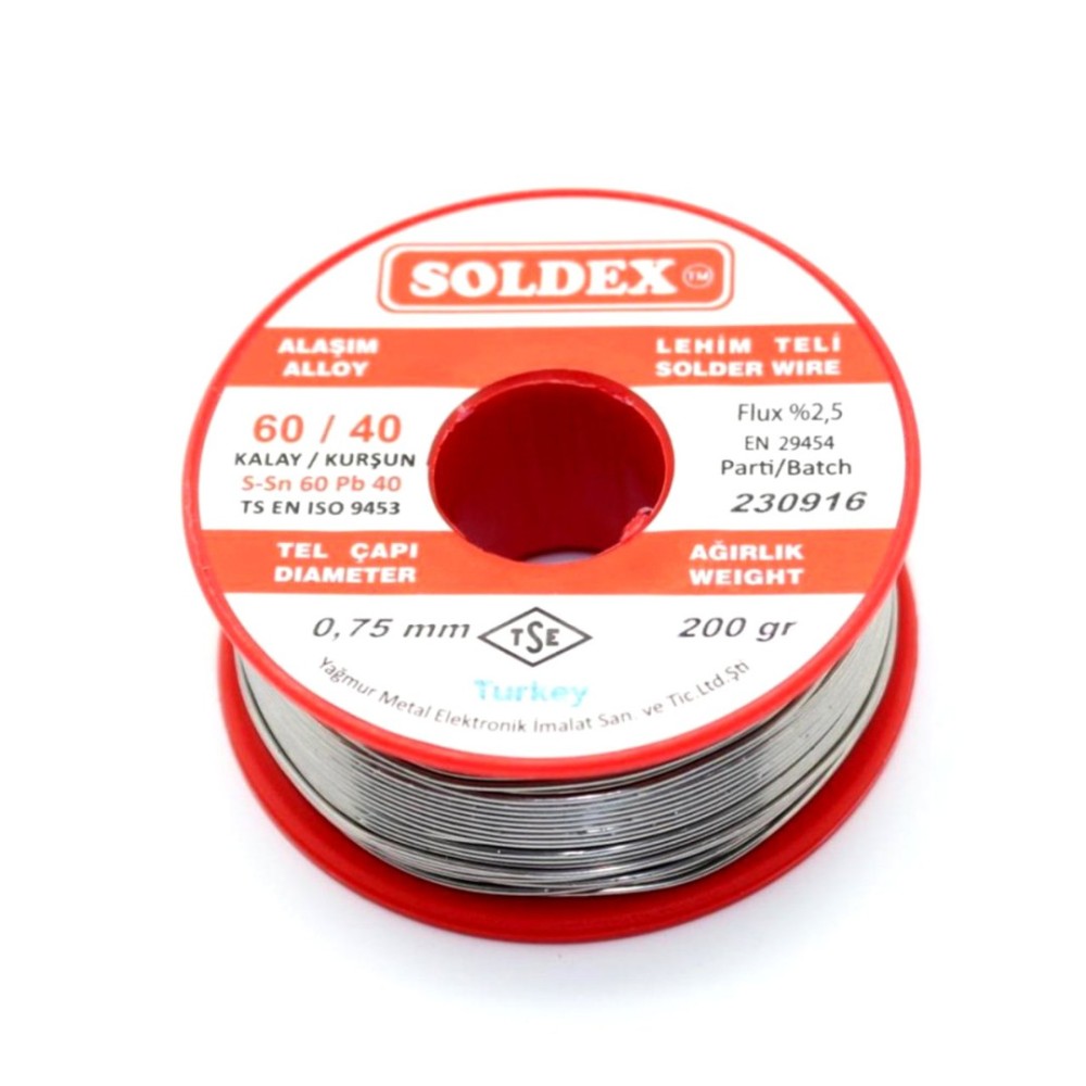 Soldex Lehim Teli 0.75MM 200gr Soldex Lehim Teli 0.75MM 200gr