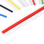 1x40 Pin Erkek Header Kırmızı 2.54 mm 180 derece