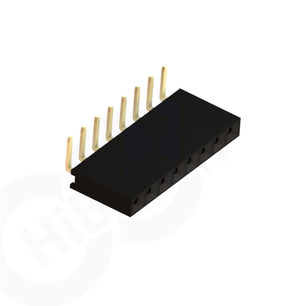 1x8 Pin Dişi Header 2.54 mm 90 derece 1x8 Pin Dişi Header 2.54 mm 90 derece