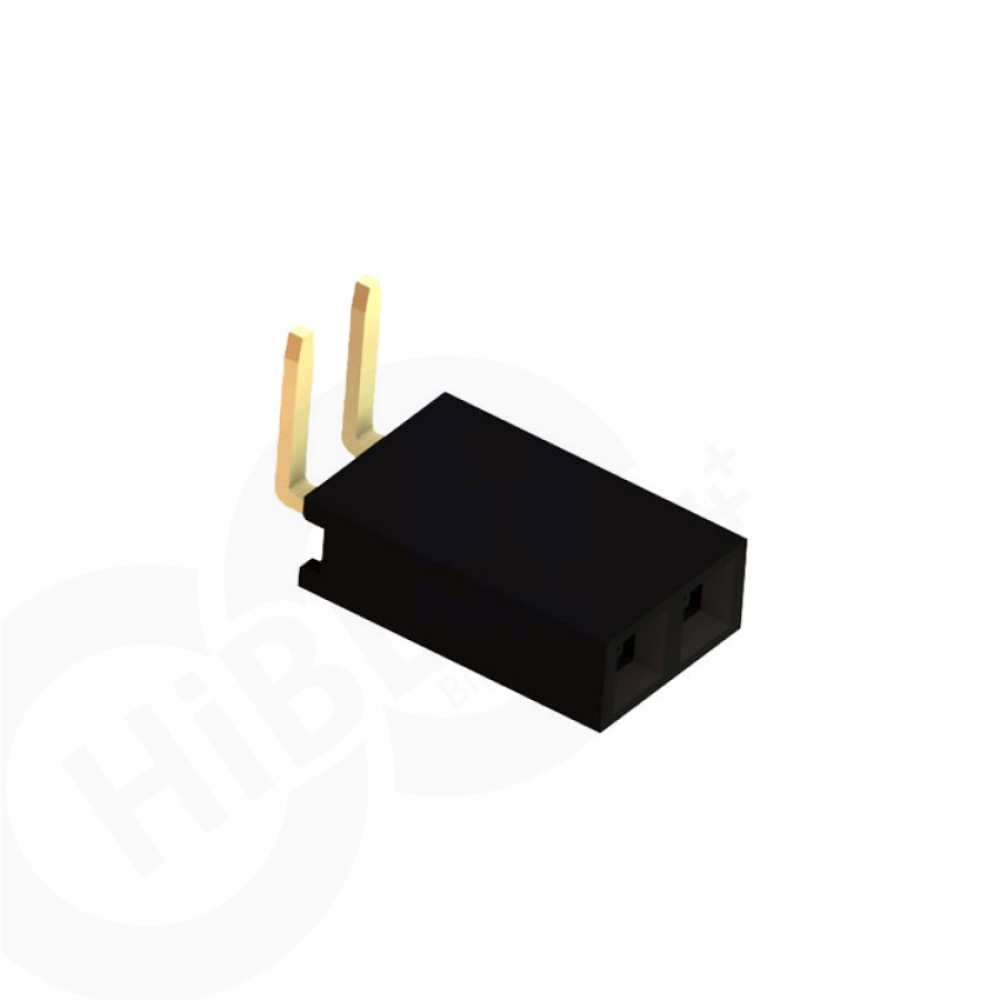 1x2 Pin Dişi Header  2.54mm 90 Derece