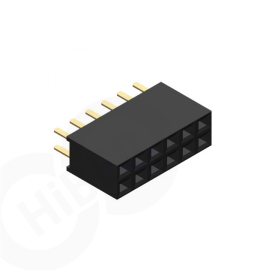 2x6 Pin Dişi Header 2.54mm 180 Derece