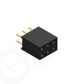 2x3 Pin Dişi Header 2.54mm 180 Derece