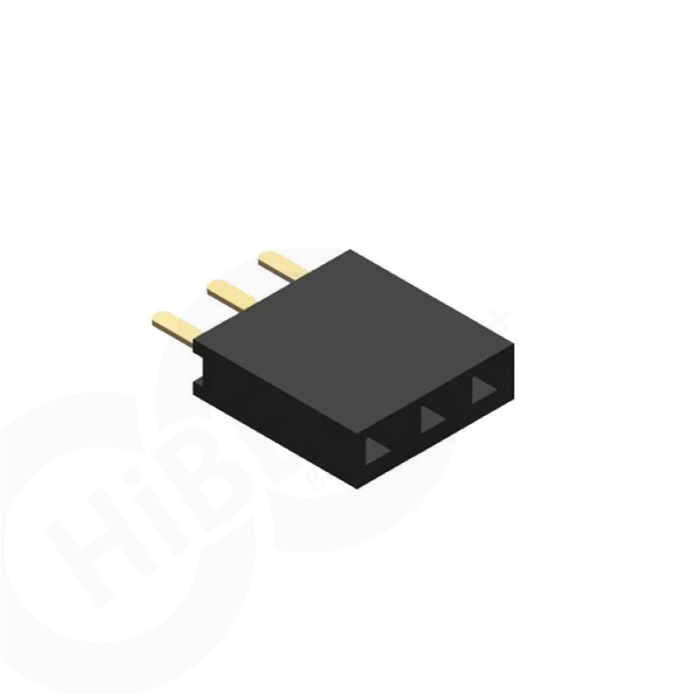 1x3 Pin Dişi Header 2.54mm 180 Derece