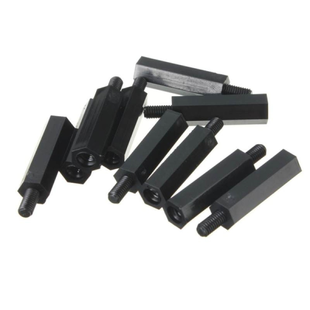 10mm M3 Plastik Distans Dişi - Erkek 10mm M3 Plastik Distans Dişi - Erkek