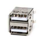 DUAL USB A Dişi Giriş Konnektörü 180° DUAL USB A Dişi Giriş Konnektörü 180°