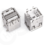 DUAL USB A Dişi Giriş Konnektörü 180° DUAL USB A Dişi Giriş Konnektörü 180°