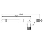 2.4GHZ Anten SMA 50R 3dBi TILT MALE 108MM 2.4GHZ Anten SMA 50R 3dBi TILT MALE 108MM