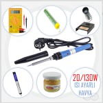 20W /130 Kalem Havya Lehim Makinesi Tamir Seti Kalemi Pc Tv Set 20W /130 Kalem Havya Lehim Makinesi Tamir Seti Kalemi Pc Tv Set