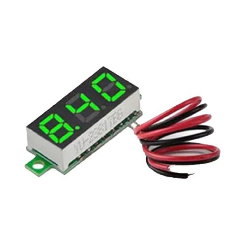 DC 0-30V Voltmetre YEŞİL