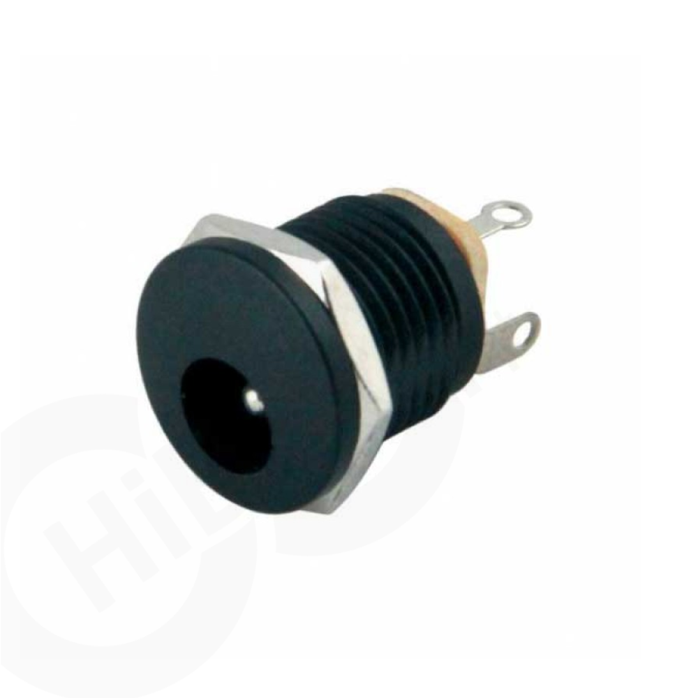 Dc Şase Power Soket  2.5mm Yuvarlak Somunlu