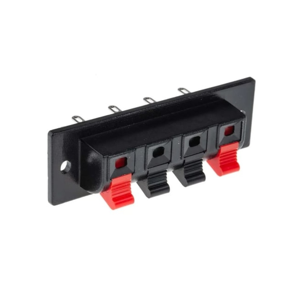 4 Lü Hoparlör Terminal Soketi Panel Montaj Tip Yaylı 4 Lü Hoparlör Terminal Soketi Panel Montaj Tip Yaylı