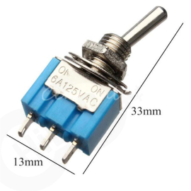 Toggle Switch SPDT 125VAC/6A - 250VAC/3A