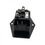 Power Soket Erkek Anahtarlı Sigortalı Kulaklı Power Soket Erkek Anahtarlı Sigortalı Kulaklı