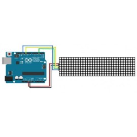 MAX7219 Dot Matrix Modül 1in4 Ekran (Kırmızı)