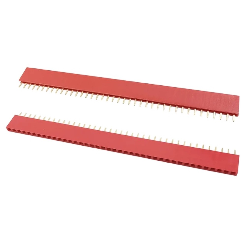 1x40 Pin Header Dişi Kırmızı 2.54mm 180 Derece 1x40 Pin Header Dişi Kırmızı 2.54mm 180 Derece