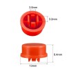 Tact Switch Kapağı Yuvarlak Kırmızı- 12x12x7.3mm ile Uyumlu