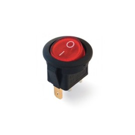 3 Pin Yuvarlak Işıklı On-Off Anahtar Kırmızı (12 V)