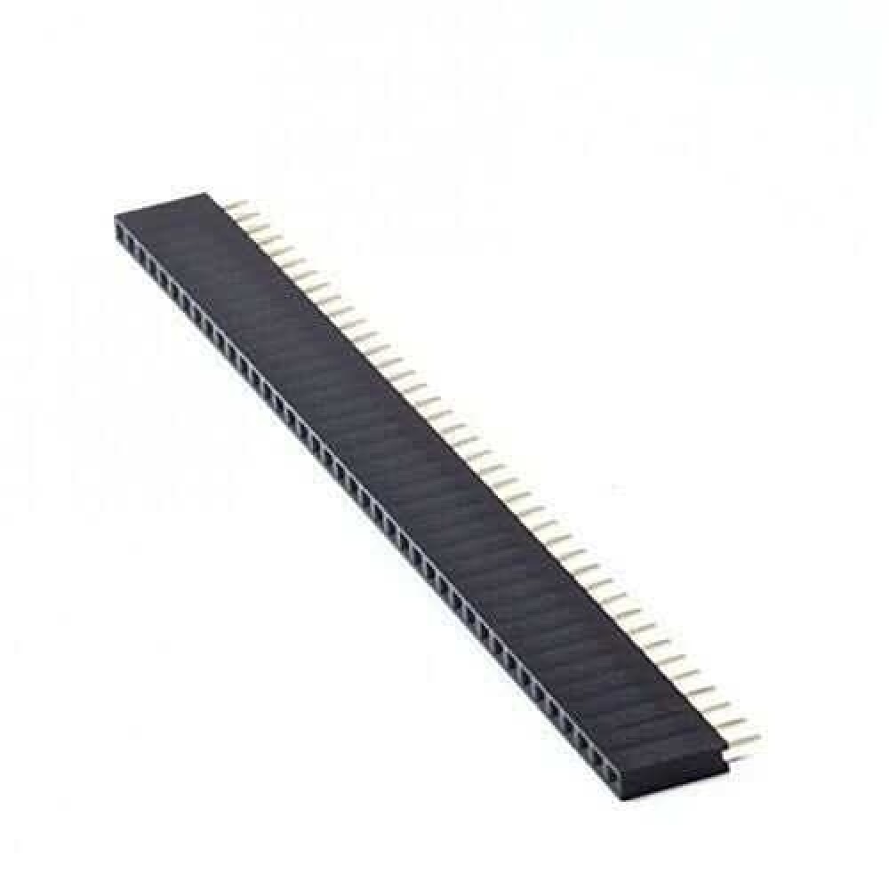 1x40 Pin Dişi Header 2.54mm 180 Derece