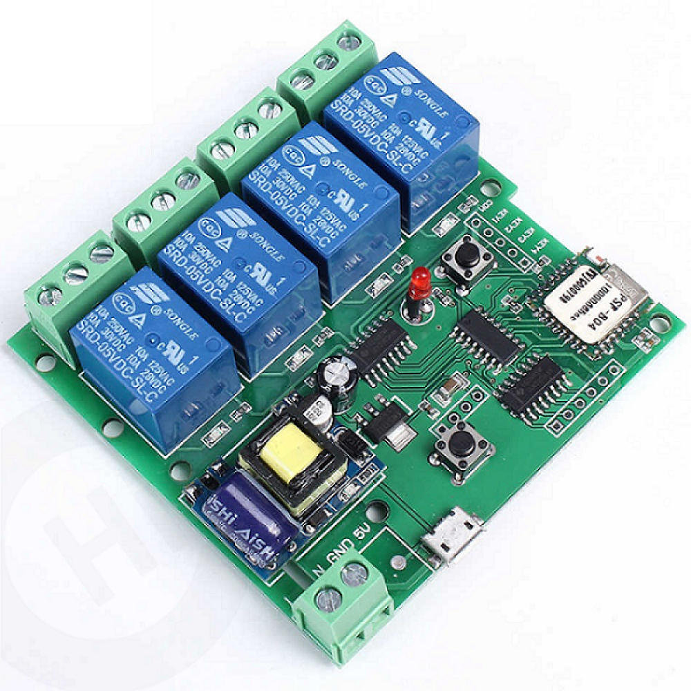 WiFi Röle Modülü  Akıllı Ev Mobil Aplikasyonu ile  Röle Kontrolü 220V 4 kanal WiFi Röle Modülü  Akıllı Ev Mobil Aplikasyonu ile  Röle Kontrolü 220V 4 kanal