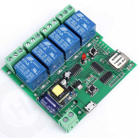 WiFi Röle Modülü  Akıllı Ev Mobil Aplikasyonu ile  Röle Kontrolü 220V 4 kanal