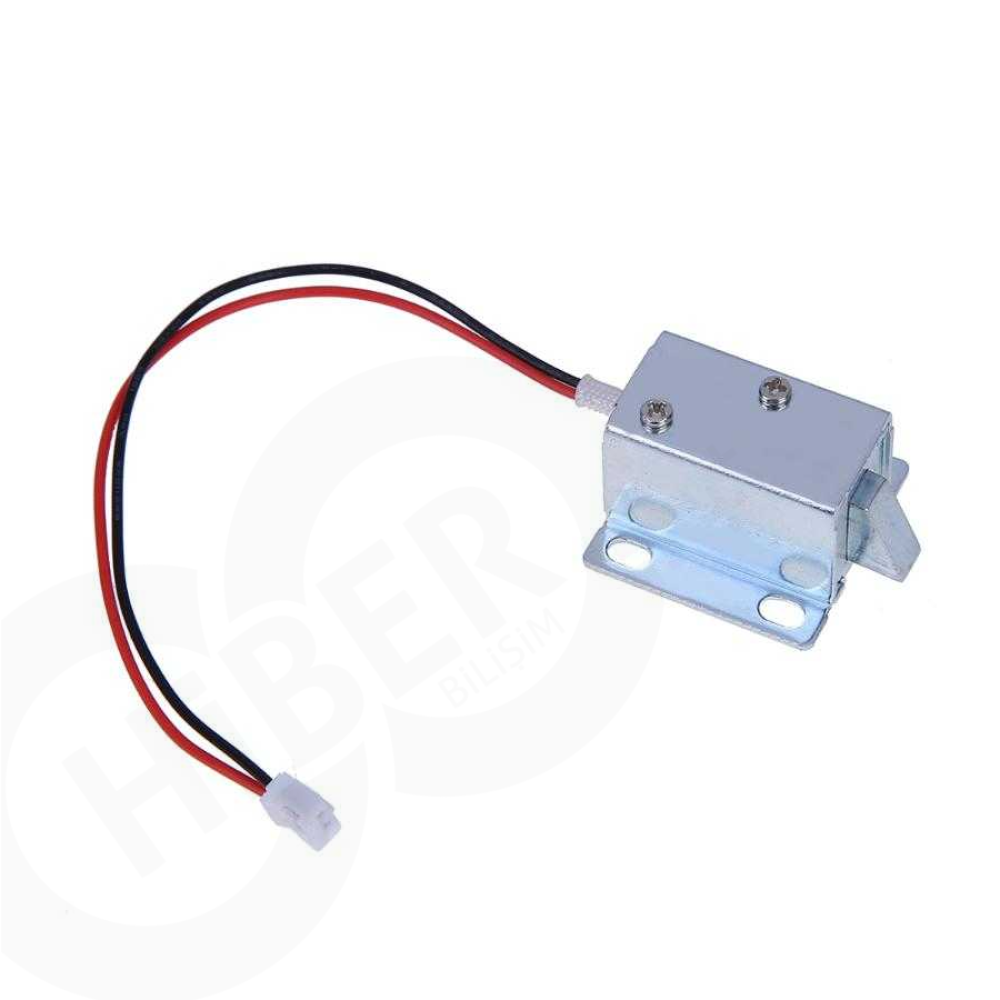 Selenoid Kilit Mandal - Elektrik Kontrollü Mini Kapı Kilidi 12V