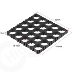 5x5 Hücre 18650 Lityum Pil Spacer ABS Plastik Tutucu 5x5 Hücre 18650 Lityum Pil Spacer ABS Plastik Tutucu