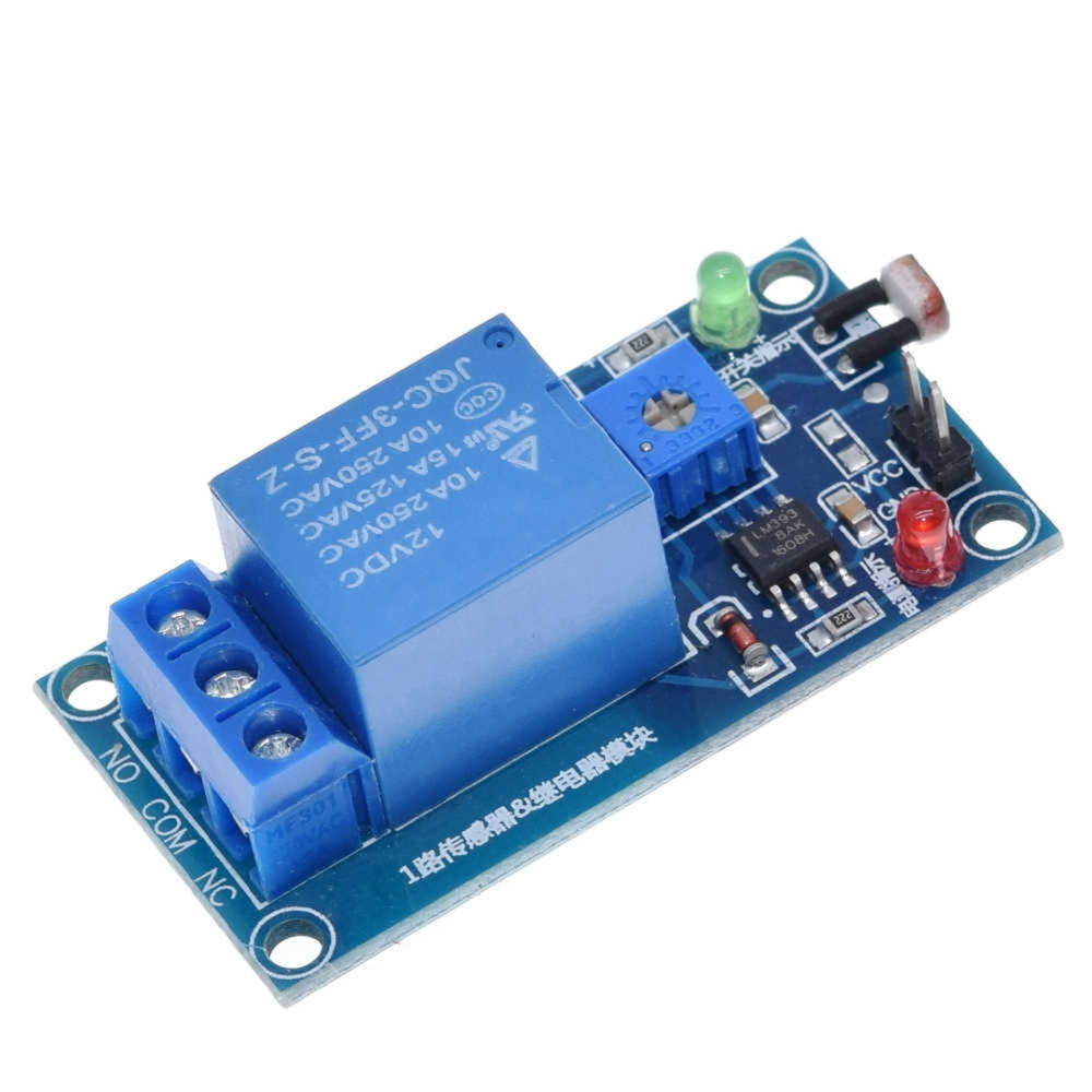 12V 1 Kanal LDR Işık Sensörü Kontrollü Röle Kartı