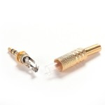 3.5mm Stereo Jak Erkek Metal Gold
