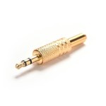 3.5mm Stereo Jak Erkek Metal Gold