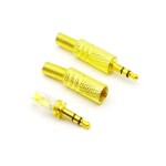 3.5mm Stereo Jak Erkek Metal Gold