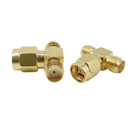 Sma Male To Two Female RF Koaksiyel Adaptör T-Type