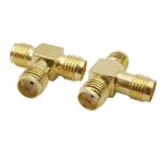 SMA Female TO Two Female Koaksiyel Adaptör T-Type SMA Female TO Two Female Koaksiyel Adaptör T-Type