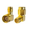 RP SMA Male TO RP SMA Female Bent Koaksiyel Adaptör 90°