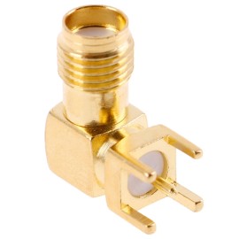 SMA Erkek Jack Thru Delik Fiş Dik Açı PCB 90°