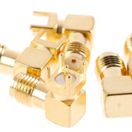 SMA Erkek Jack Thru Delik Fiş Dik Açı PCB 90°