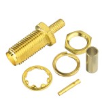 RP SMA Jack Dişi Bölmeli RF Konnektör 13mm RP SMA Jack Dişi Bölmeli RF Konnektör 13mm