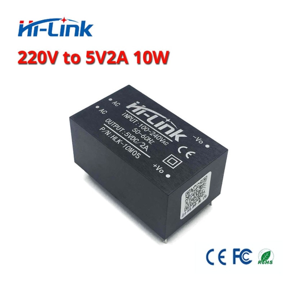 HLK-10M05 AC-DC 220V için 5 V/10 W izole güç kaynağı modülü