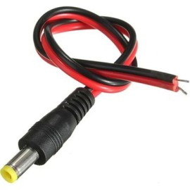 DC Erkek Power Jak Kablolu 5.5x2.1 mm 25cm