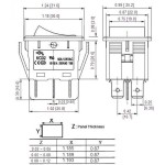 KCD2 Rocker Anahtar 6 Pin Işıklı
