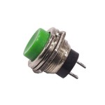 16mm Yuvarlak Push Button Metal Yeşil