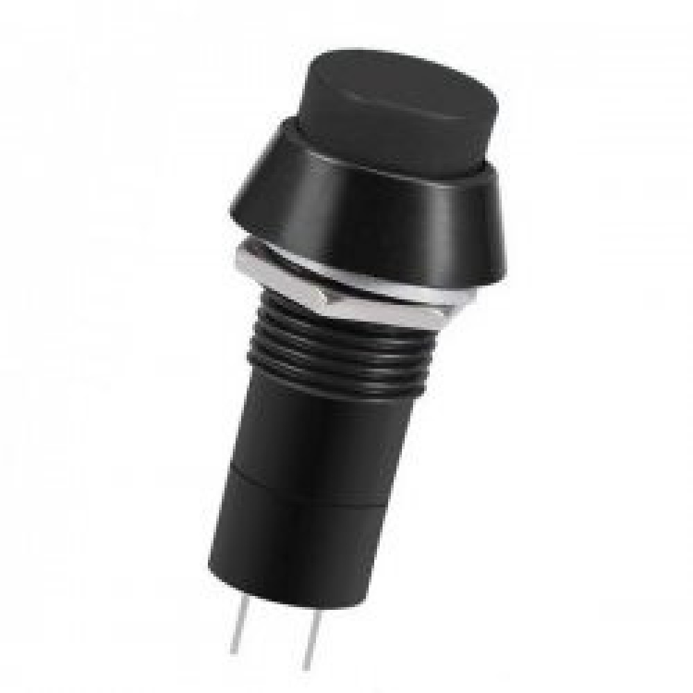 Push Buton Yuvarlak Yaylı Siyah